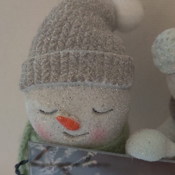St. Nicholas Square Snowman Trio Decor in Gray and White Picture Frame 4x6 NWT - Picture 7 of 8